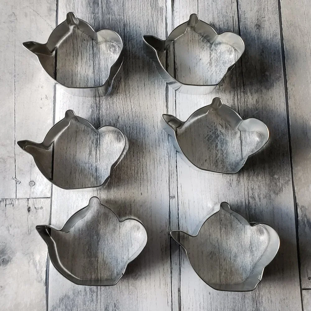 (Set of 6) Unused Tea Pot Cookie Cutters 3.5
